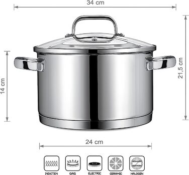 Кастрюля 6 л/24 см Linnuo