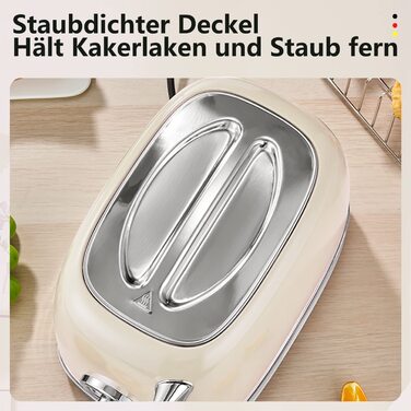 Тостер Wiltal / 815 Вт / на 2 ломтика / с насадкой для булочек / таймер обратного отсчета