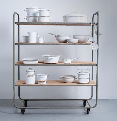 Миска 4 л 28 см, эмалированная, белая Riess 0296-033