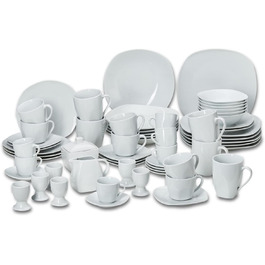 Комбинированный сервиз на 6 персон 62 предмета White KHG