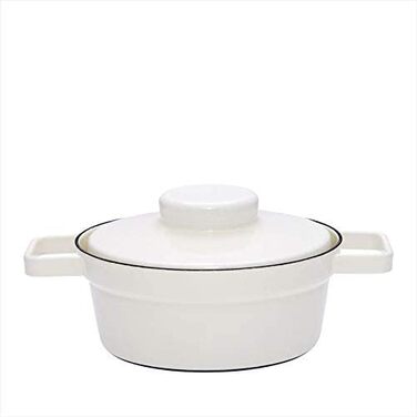 Кастрюля 1.2 л 20 см, эмалированная, белая Riess 2111-212