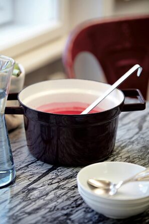 Кастрюля 1.2 л 20 см, эмалированная, черная Riess Aromapots 015042