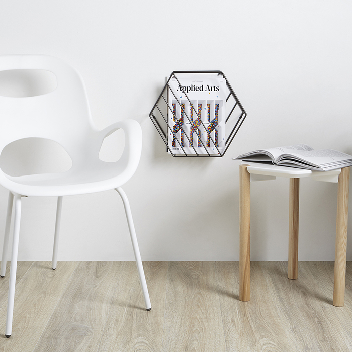 Подставка для газет и журналов 37,8х33,2х11,8 см серый Zina Umbra