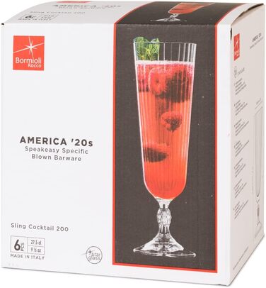 Набор из 6 бокалов 0,27 л America '20s Bormioli Rocco