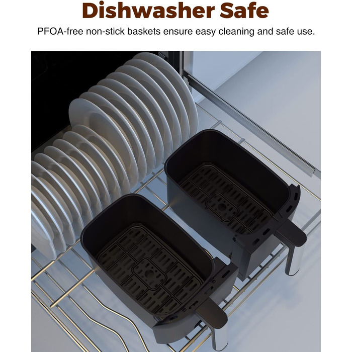 Двухзонная фритюрница JOYAMI XXL / 7,6 л / 6 программ / 2850 Вт