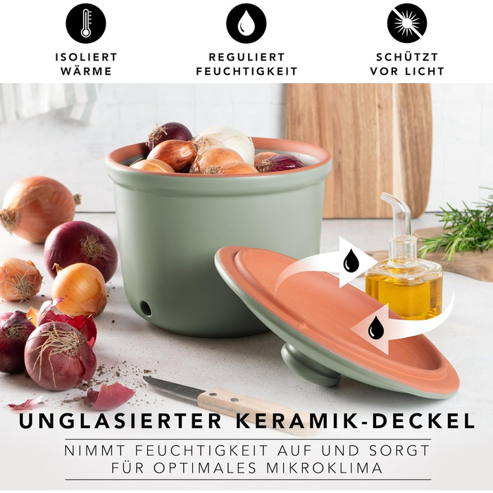 Набор горшков для хранения 3 предмета Green Römertopf