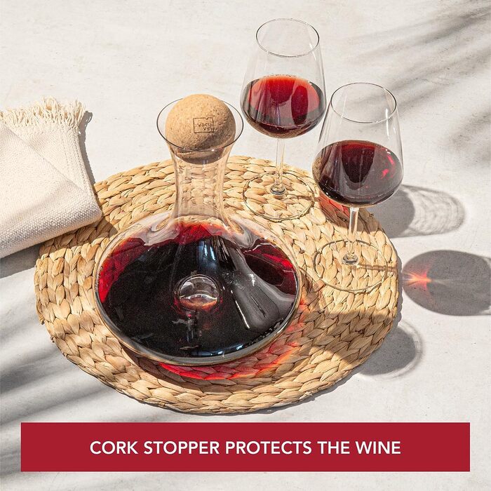 Vacu Vin Декантер для вина хрустальное стекло/пробка Vacu Vin