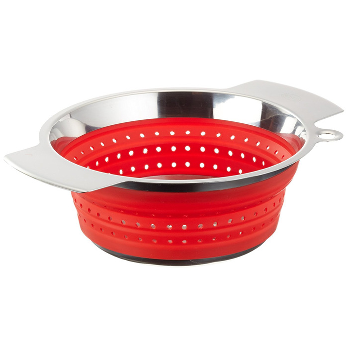 Дуршлаг складной силиконовый, красный 20 см Rosle