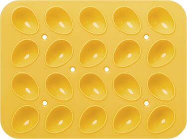 Форма для выпечки в виде пасхальных яиц, 24,5 x 17,5 x 4,5 см, желтая, RBV Birkmann