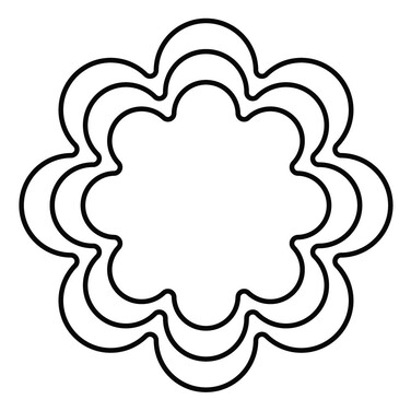 Набор формочек для печенья "Цветочек" 3 шт Kaiser