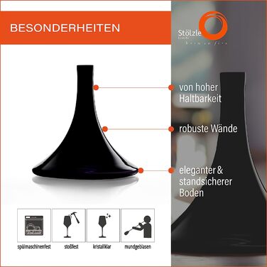 Декантер для красного вина 750 мл, черный Lausitz Stölzle