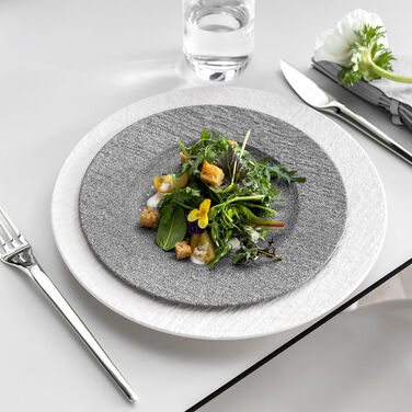 Тарелка обеденная 27 см, серая Manufacture Rock Granit Villeroy & Boch