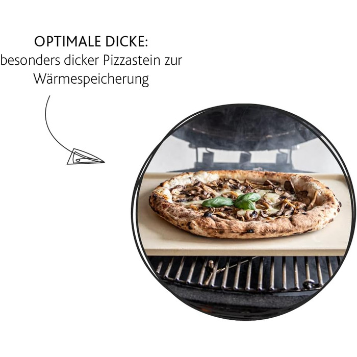 BOSKA Камень для пиццы 32 х 40 х 2 см бежевый кордиерит Deluxe BOSKA