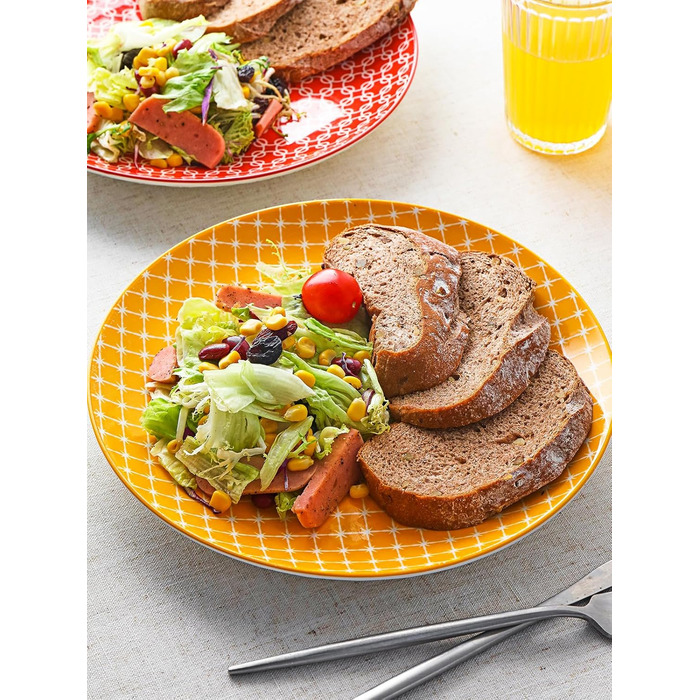 Набор керамической посуды 12 предметов Colourful Flowers DOWAN