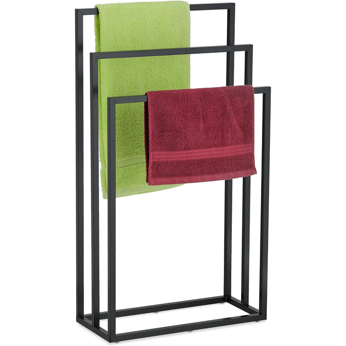 Вешалка для полотенец с 3 перекладинами 82,5 x 46 x 21 см Relaxdays