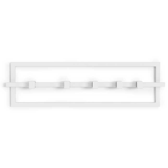 Вешалка настенная на 5 крючков белая Cubiko Umbra