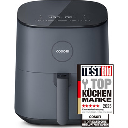 Аэрофритюрница 4,7 л 1500 Вт Compact Gray Hot Air Fryer COSORI