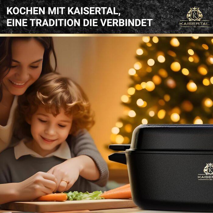 KAISERTAL Жаровня с крышкой 32 х 24 см/10 л чугунная KAISERTAL