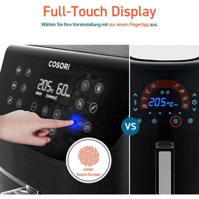 Фритюрница многофункциональная 5,5 л 1700 Вт Hot Air Fryer XXL COSORI