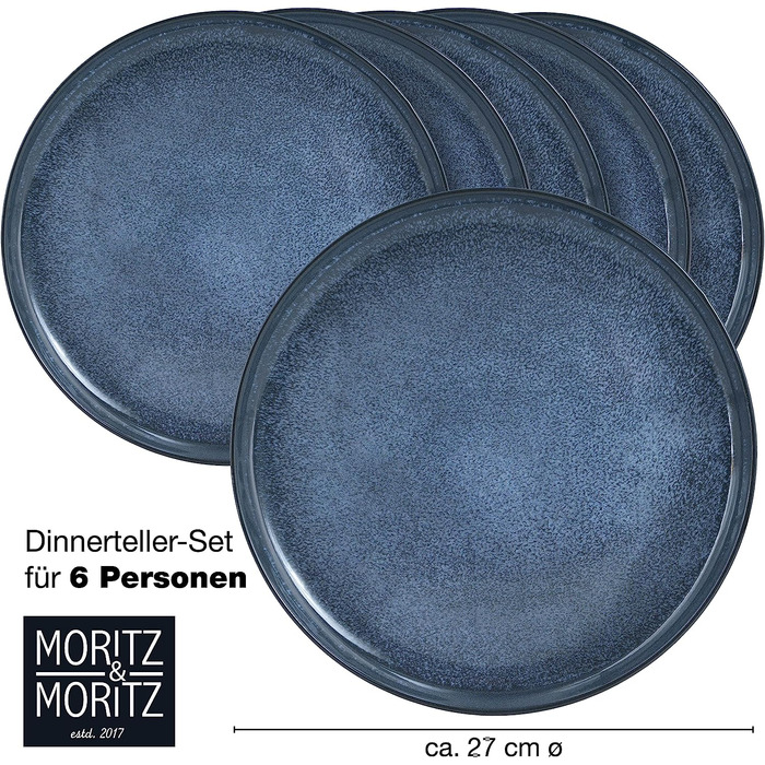 Набор из 6 тарелок 27 см Blue Vida Moritz & Moritz