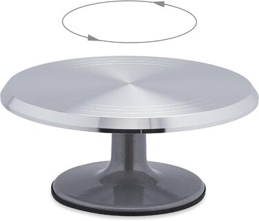 Вращающаяся тарелка для торта 30,5 х 13 см Silver Relaxdays
