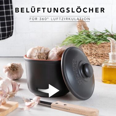 Горшок для чеснока 0,6 л Black Römertopf