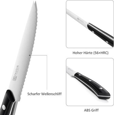 Набор ножей для стейка из нержавеющей стали 8 предметов PAUDIN