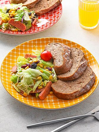 Набор керамической посуды 12 предметов Colourful Flowers DOWAN