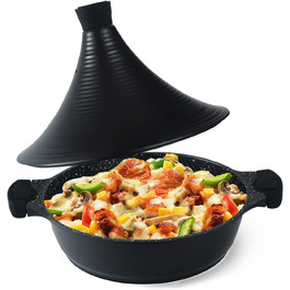 Марокканский тажин с конусообразной крышкой 28 см, черный Scheffler