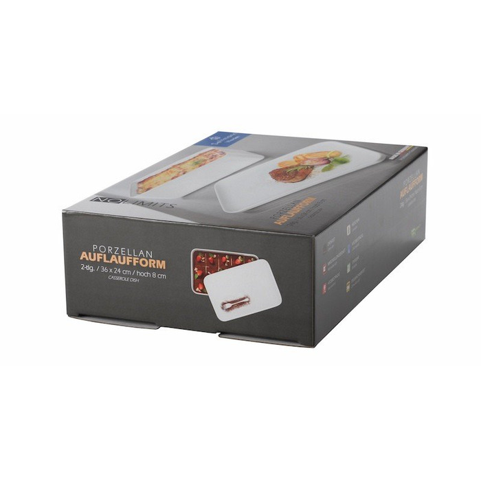 Форма для запекания с крышкой 36 х 24 х 8 см, белая No Limits Seltmann