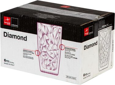Набор из 6 стаканов 0,47 л Diamond Bormioli Rocco