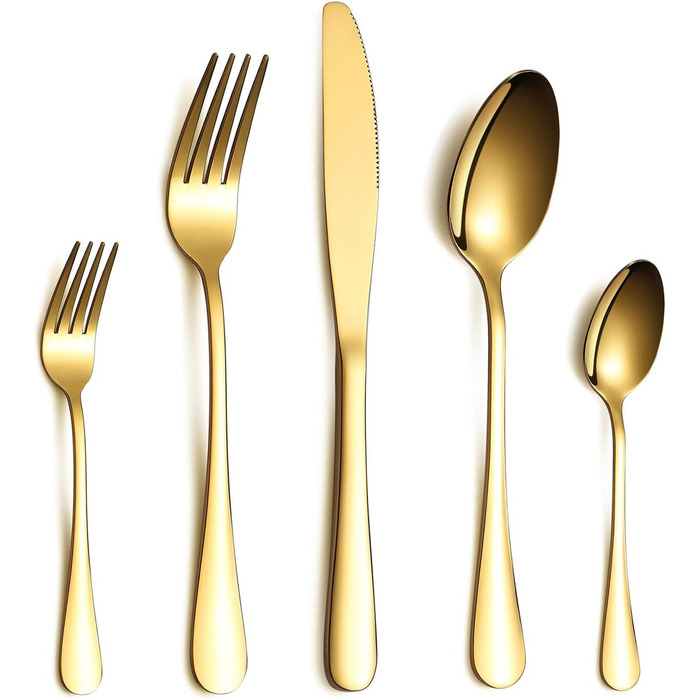 Набор столовых приборов 30 предметов Gold HOMQUEN