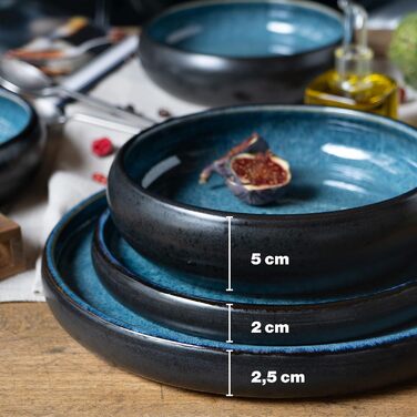 Набор посуды на 6 персон 18 предметов Blue Solid Moritz & Moritz