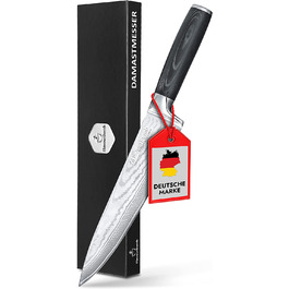 Поварской нож FlavourBomb из 67 слоев дамасской стали, рукоять из микарты, 20 см