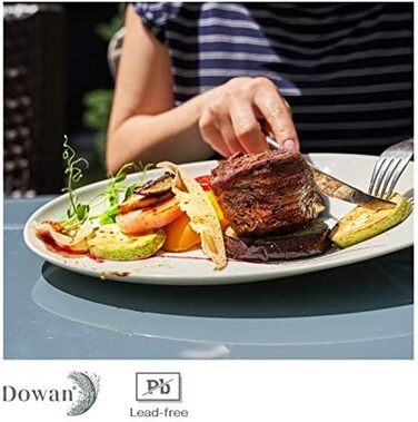 Набор из 2 сервировочных овальных блюд 35,6 х 20,3 см White DOWAN