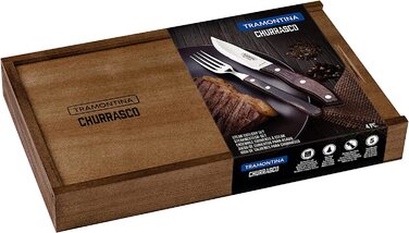 Tramontina Набор из 4 приборов для стейка нержавеющая сталь Tramontina