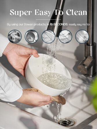 Набор глубоких керамических пиал 1,1 л 4 предмета White DOWAN