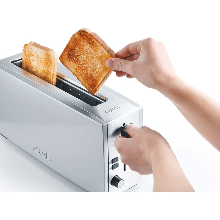 Тостер Graef TO 90 / 880 Вт / на 2 ломтика / с насадкой для булочек