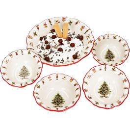 Набор рождественских пиал 5 предметов Maestro Natale MamboCat