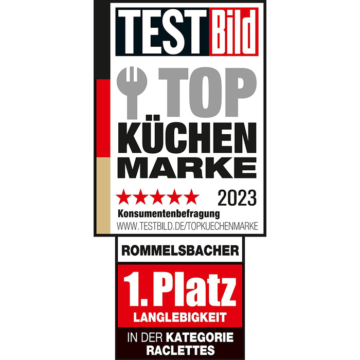 Гриль-раклетница ROMMELSBACHER RCC 1500 / 1500 Вт / на 8 человек / антипригарное покрытие / хром