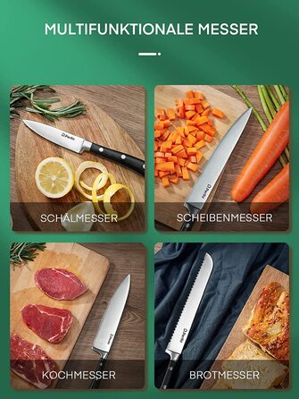 Набор ножей из нержавеющей стали с подставкой 5 предметов D.Perlla