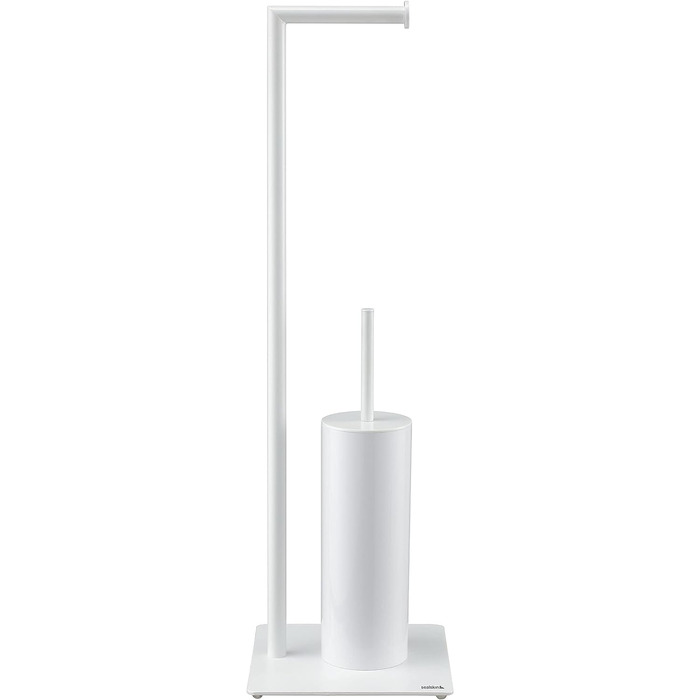 Ёршик для унитаза с бумагодержателем, белый Tube Stand Sealskin