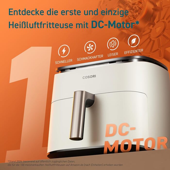 Фритюрница аэрогриль 6 л 1725 Вт White XXL TurboBlaze COSORI