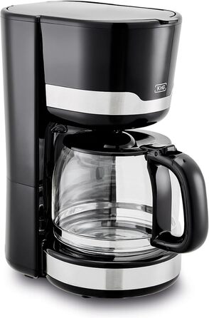 KHG Кофемашина на 12 чашек 1,5 л 1000 Вт сталь/пластик/стекло Black KHG