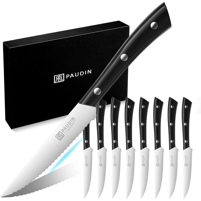 Набор ножей для стейка из нержавеющей стали 8 предметов PAUDIN