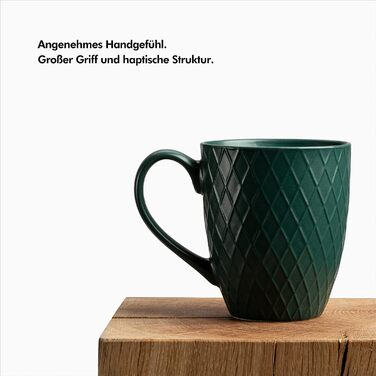 KIVY Набор чашек из 6 чашек для кофе 400 мл цветная керамика KIVY