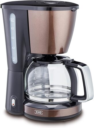 KHG Кофемашина 1,25 л 1000 Вт пластик/стекло/сталь Mokko Black KHG