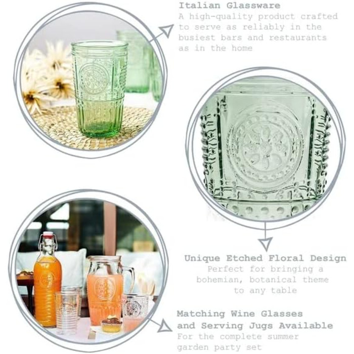 Набор из 4 стаканов 0,3 л Romantic Candy Bormioli Rocco