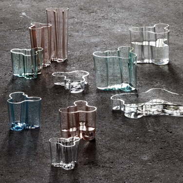 Ваза 25,1х19х20 см синяя Aalto Iittala