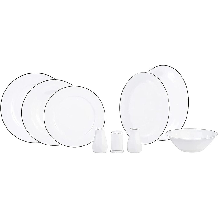 Набор столовой посуды на 12 человек 56 предметов Lexi Platinum KARACA